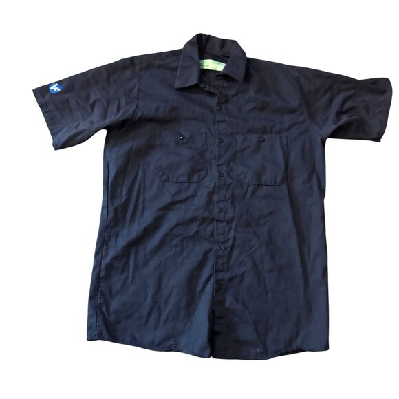 Red Kap Mens Navy Blue Short Sleeve Work Shirt - Picture 1 of 6